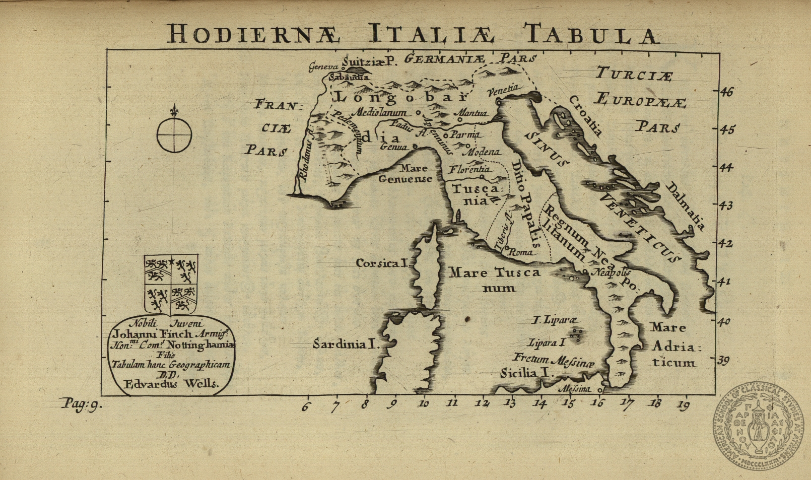 Hodiernae Italiae Tabula